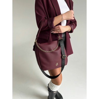 Grosso Bordová kabelka na rameno