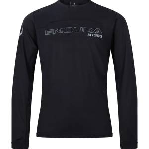 Endura Детска фланелка с дълъг ръкав за колоездене Endura Kid's MT500 Burner Trikot Langarm Cycling jersey - Schwarz - размер 9/10 Years (756-0168-0412)