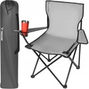 Trizand Stolička pre rybárčenie a turistiku odtiene šedej a striebornej