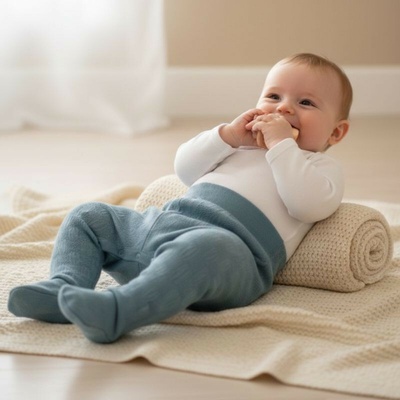 Baby Service Polodupačky vzor obdĺžniky modrá