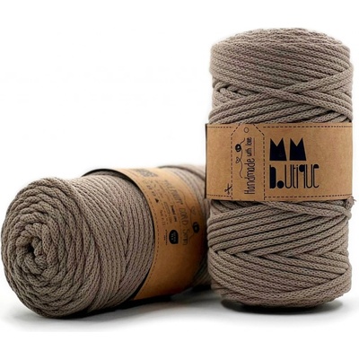 MMboutique bavlněná šňůra Premium 5mm Coffee