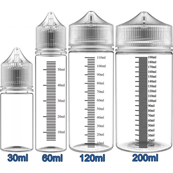 Chubby Gorilla Prázdná lahvička s ryskou čirá 60ml
