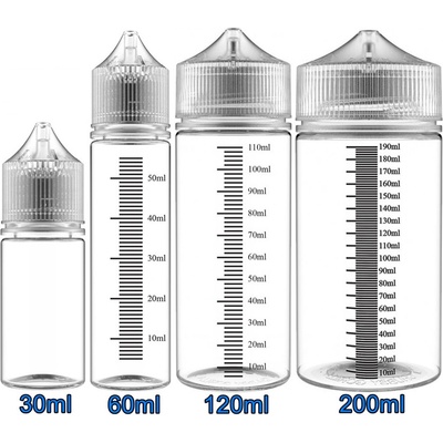 Chubby Gorilla Prázdná lahvička s ryskou čirá 60ml