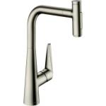 Hansgrohe Talis M51 300 издърпващ се кухненски смесител, матиран хром, с 2 струи (72823800)
