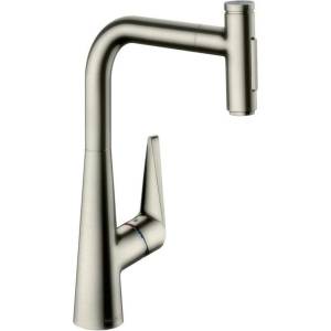 Hansgrohe Talis M51 300 издърпващ се кухненски смесител, матиран хром, с 2 струи (72823800)