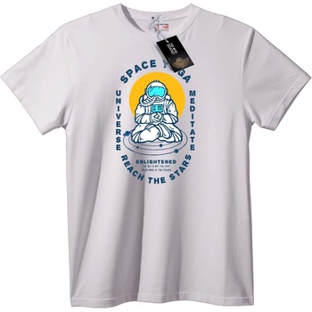 NOONEBRAND Тениска Медитация в космоса - XS, White