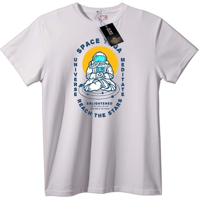NOONEBRAND Тениска Медитация в космоса - XS, White
