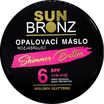 Vivaco SUN BRONZ Opalovací máslo s rozjasňujícími glitry SPF6, 100 ml