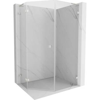 Mexen Lunar L петоъгълна душ кабина с люлееща се лява врата 80 x 100 см, (831L-080L-100P-97-00-L)