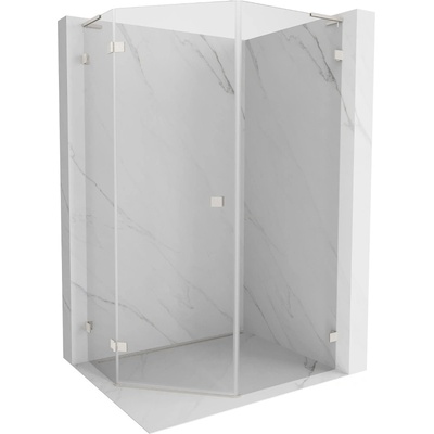 Mexen Lunar L петоъгълна душ кабина с люлееща се лява врата 80 x 100 см, (831L-080L-100P-97-00-L)