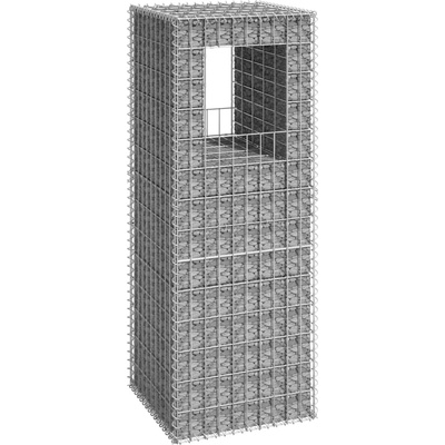 vidaXL Габионна кошница стълб, 50x50x140 cм, желязо (151270)