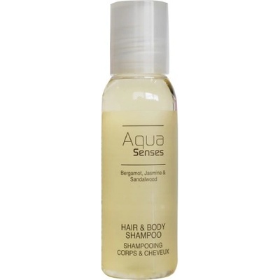ADA Cosmetics Aqua Senses hotelový tělový a vlasový šampon v lahvičce 35 ml