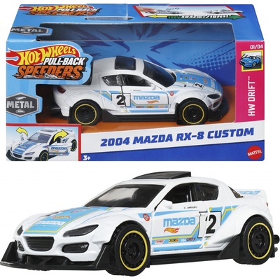 Mattel Hot Wheels Pull-Back Speeders auto 2004 Mazda RX-8 Custom