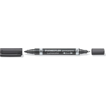 STAEDTLER Двувърх перманентен маркер Staedtler Duo 348 F и М, чере (21121-А-ЧЕРЕН)