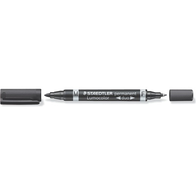 STAEDTLER Двувърх перманентен маркер Staedtler Duo 348 F и М, чере (21121-А-ЧЕРЕН)