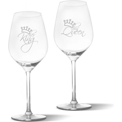 Sablio Skleničky na víno her King his Queen 2 x 490 ml
