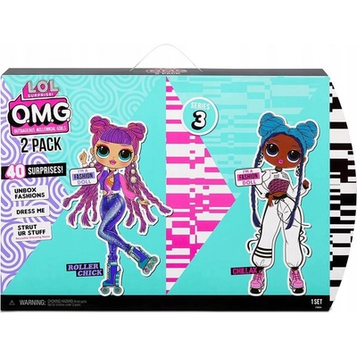 MGA LOL Surprise Puppe O.M.G. LOL Surprise OMG 2pk S3 Roller Chick und Chillax