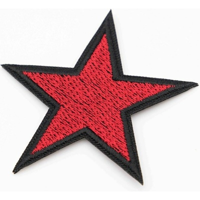 Nažehľovací záplata - Hviezdička - strieborná, zlatá - rozmer 6 cm x 7,5 cm Hviezdička - červená