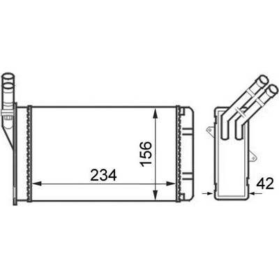 Výměník tepla, vnitřní vytápění MAHLE AH 43 000S (AH43000S)