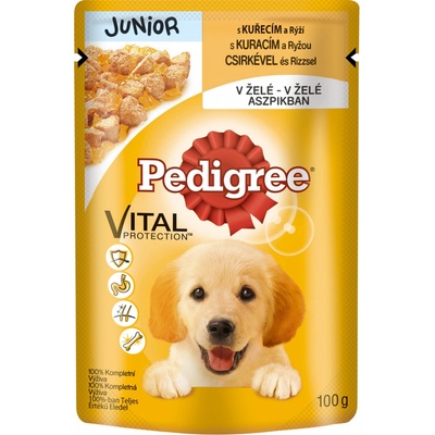 Pedigree Junior s kuracím a ryžou v želé 100 g