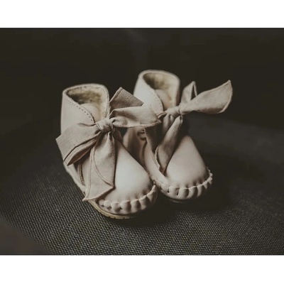 Donsje Бебешки кожени обувки Donsje Pina Organza Booties (1019100.)