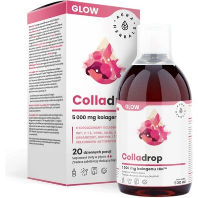 Aura Herbals Colladrop Glow Morský kolagén 5000 mg tekutý 500 ml