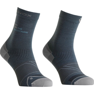 Ortovox dámske merino ponožky Alpine Light Comp Mid Socks W sivá/modrá