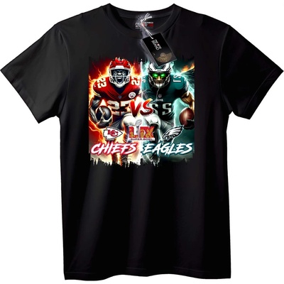 NOONEBRAND Тениска Chiefs срещу Eagles Super Bowl LIX - L, White