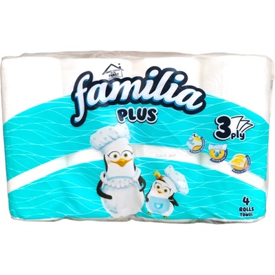 Familia кухненска ролка, Бяла, 4 броя