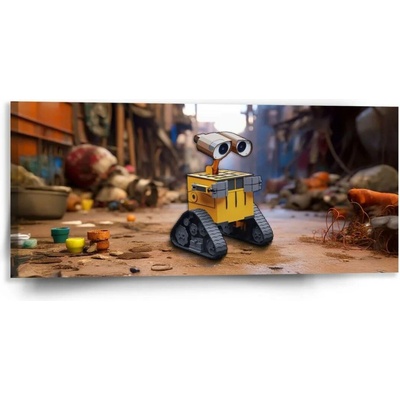 Sablio Obraz Wall-E robot Město - 110x50 cm