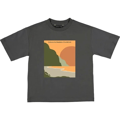 MAYORAL Тениска с къс ръкав пейзаж в черно за момче Mayoral