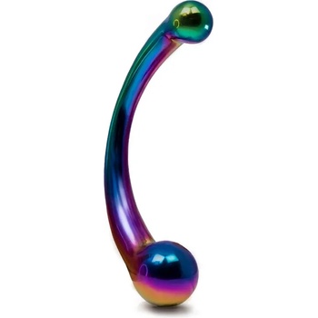 Image 1 of Black Label The Rainbow Curvy Stainless Steel Double Ended G-Spot Dildo