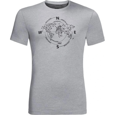 Jack Wolfskin pánské tričko Ocean world T Slate grey