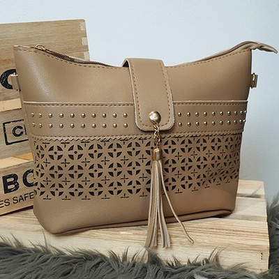 RB-nakuplevne kabelka crossbody hnědá eko kůže 26x17 cm