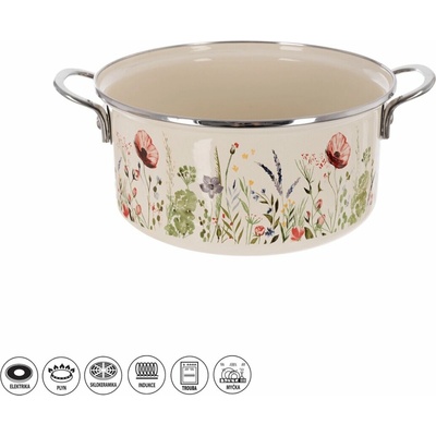 ORION Kastrol MÁK Lem ø 22 cm, 4 l, smalt