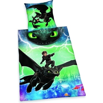 Herding bavlna obliečky Dragons 135x200 80x80