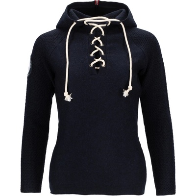 Amundsen Sports Дамски вълнен пуловер Amundsen sports Women's Boiled Hoodie Laced Merino jumper - Faded Navy - размер XS (105-5513-0111)
