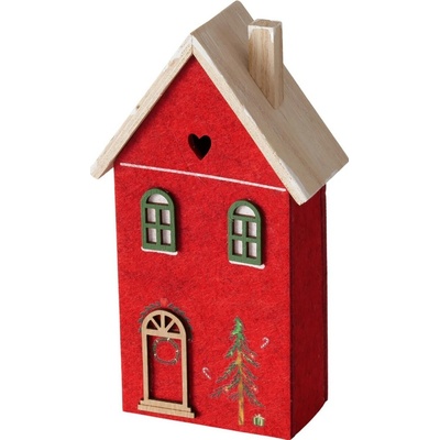 Boltze Dekorativní domek Casata S, červená, 12 x 6,2 x 21,8 cm