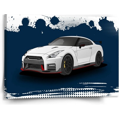 Sablio Obraz Nissan GTR 35 Modrý - 150x110 cm