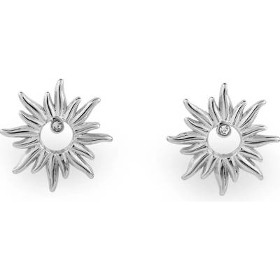 Prima-obchod náušnice z nerezové oceli s broušenými kamínky platina 109404