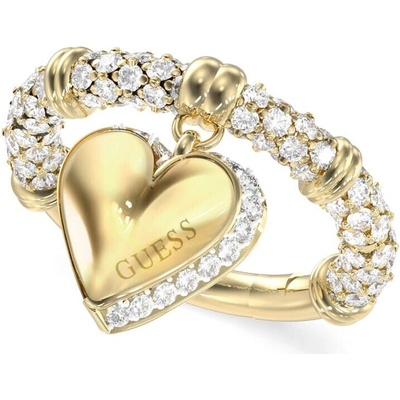 Guess pozlátený prsteň Srdce By Your Side JUBR06077JWYG