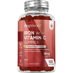 WeightWorld Iron with Vitamin C Gummies [120 желирани бонбони]
