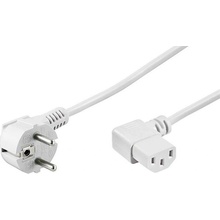 goobay Kabel síťový, CEE 7/7(M) - IEC320 C13, 90°, 3m, bílý (95430) - 19.92.0049