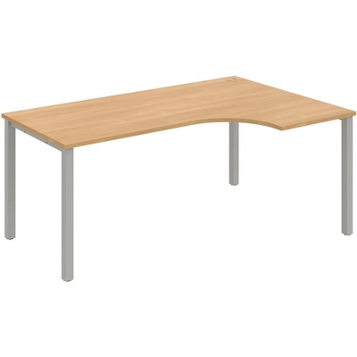 OFFICE PRO s.r.o. HOBIS kancelársky stôl tvarový, ergo ľavý - UE 1800 60 L, dub