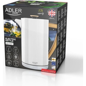Adler Електрическа Кана за Вода 1, 7 L STRIX Adler 1347 White (Adler 1347 White) Електрически кани