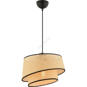 ASIR GROUP Висяща лампа на кабел BARETTE 1xE27/60W/230V бежова/черна (AS2558)