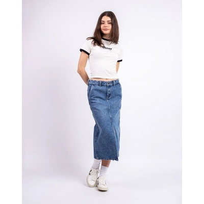 Dickies Long Denim Carpenter Skirt rinsed blue w/ fade