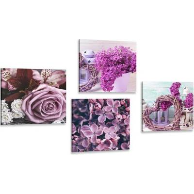 Set obrazů šeříkové zátiší - 4x 40x40