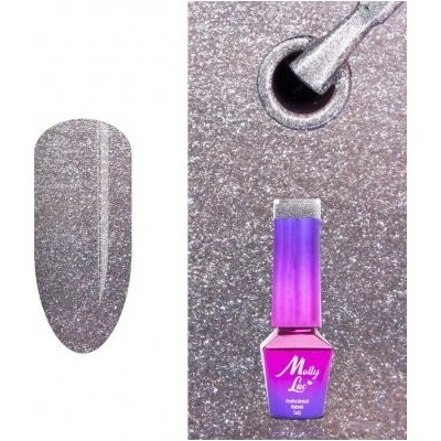 Molly Lac glitrový gél lak 315 My Favourite Silver Strieborná 5 ml