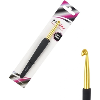 KnitPro Aluminium zlatý hliníkový háček s rukojetí 7mm